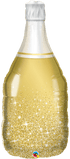 Golden Bubbly Wine Bottle <br> 39”/99cm Tall